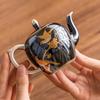 Fábrica Cejas Felices Punto de Belleza Olla Puntiaguda 999 Plata Kung Fu Juego de Té Individual Lujo Ligero Tetera de Gama Alta Té para el Hogar