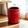 Cubo de basura para uso doméstico, estilo vintage, adecuado para sala de estar, dormitorio, cocina, lujo ligero, alto valor estético, doble capa, gran capacidad, papelera móvil
