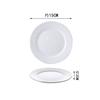 Prato plano de cerâmica Prato raso Prato de bife de comida ocidental Talheres redondos Prato de osso pequeno Prato branco puro Prato grande Prato branco Prato doméstico