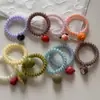 Elásticos de Cabelo Tipo Cordão de Telefone Série Frutas para Mulheres, High-End, Elásticos Simples para Cabelo, Rabo de Cavalo, Coque, Corda de Cabelo de Alta Elasticidade Acessórios para Cabelo