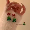 Brincos de Árvore de Natal Estrela Dourada de Inverno para Mulheres Design Único de Nicho Brincos de Árvore de Natal Meteoro Elegantes de Alta Qualidade