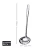 Cuchara sopera desnuda de acero inoxidable no magnético embudo para sopa 7# cuchara para olla caliente cuchara puntiaguda para el hogar cuchara de cocina cuchara para cocinar