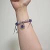 Pulseira de Borboleta Roxa com Franjas Sentido de Penetração no Gelo Design de Nicho Alto Valor de Cor Estilo Fada Joia de Mão Feita à Mão com Contas Explosão Feminina