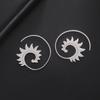 Pendientes de acero inoxidable 304 con forma geométrica de tendencia simple de moda de gran venta europea y americana