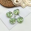 Parche de resina con forma de corazón grueso de color semitransparente, accesorios para bricolaje, aretes hechos a mano, pasadores para el cabello, botones al por mayor