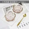 Salón de Belleza Estilo Japonés Tazón de Vidrio para Aceite Esencial Flor de Cerezo, Plato de Flor de Ciruelo, Bandeja Mezcladora Herramientas, Dispensador de Crema, Spa