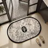 Gabinete de Banheiro Estilo Americano Porta de Terra de Diatomáceas Tapete Absorvente para Porta de Entrada Secagem Rápida Antiderrapante Tapete de Chão Tapete para Entrada de Banheiro