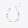 Pulsera de Moda para Mujer con Diseño de Estrella de Cinco Puntas Hueca y Bordado de Perlas Artificiales, Elegante y Sencilla, Joyería de Nicho, Venta al por Mayor
