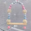 Accesorios para Jaula de Loro, Columpio de Bola de Ratán, Juguete Columpio para Loro, Periquito Australiano, Agaporni, Periquito Común, Columpio para Pájaros Pequeños, Juguete para Masticar
