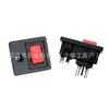 Enchufe de Alimentación DC Interruptor Enchufe Ln-03 Rojo Sólido 4 Pines 2 Posiciones Interruptor Cuadrado Pequeño Doble