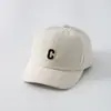 Boné de Baseball Infantil de Sarja com Furos, Estilo Coreano, Bordado, Versátil, Chapéu de Sol para Meninos e Meninas