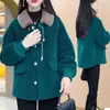 Chaqueta de Invierno de Lujo para Madres de Mediana Edad, Forro Polar tipo Visón Sintético, Abrigo de Piel Enterizo, Prenda Superior para Mujeres de Mediana Edad y Mayores