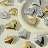 Colgante Plegado con Forma de Corazón Acrílico Simple Galvanizado Accesorios de Materiales para Colgar en Cadena de Teléfono Bolsos Decoración Hecho a Mano DIY