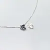 Botones de plata S925 con diseños de flor y mariposa, pulseras de cuerda trenzada hechas a mano para DIY, cierres de mariposa, accesorios de joyería de plata