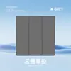 Asia Central Rusa Tipo 86 Interruptor Socket Estándar Europeo, Panel Gris Estilo Ruso, Control Único, Ignífugo, Enchufe Estilo Ruso