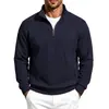 Sudadera casual suelta de jacquard texturizado pesado estilo americano para otoño e invierno 2026, con cuello alto, simple, moderna y versátil para hombre