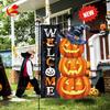 Bandeira de Jardim Nova Decoração de Halloween Transfronteiriça, Bandeira de Quintal de Caveira Fantasma, Bandeira Pendurada Personalizada para Festa do Festival Fantasma
