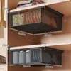 Nova caixa de armazenamento de meias, organizador de roupas íntimas, caixa de armazenamento tipo gaveta deslizante, solução de armazenamento para guarda-roupa estilo gaveta suspensa
