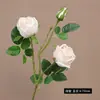Rosas de 3 Cabeças Hidratantes Clássicas Simuladas Decoração de Banquete de Casamento Mesa de Jantar em Casa Sala de Estar Arranjo de Flores Material DIY Flores Artificiais