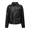 Otoño 2026 Transfronterizo Amazon Estilo Europeo y Americano 3D Chaqueta de Cuero Superior Abrigo de Cuero Retro Genial