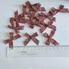 Laço de Fita Xadrez 1cm Fita Escocesa Laço Feito à Máquina para Roupas, Vestidos Infantis, Laço de Decoração para Meias