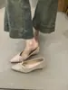 Primeiro Encontro Coleção Design de Vanguarda Sapatos Únicos de Nicho Femininos Outono 2026 Temperamento Retrô Francês Camurça Laço Boca Rasa Salto Plataforma