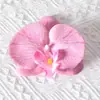 Cabezas de flores artificiales de orquídea mariposa, materiales para flores de pared, materiales para pasadores y accesorios para el cabello hechos a mano para DIY, piezas de flores y accesorios de pétalos para decoración de bodas