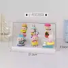Suporte de Display de Caixa Surpresa Labubu Caixa de Armazenamento de Figuras Pop Mart Armário de Exibição Transparente Caixa de Exibição Labubu