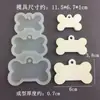 Molde de Silicona Pequeño y Grande con Forma de Hueso con Agujero Molde para Yeso Resina Epoxi Colgante para Mascotas Molde para Hornear Chocolate Fondant