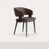 Cadeira com encosto nórdica moderna minimalista para restaurante em casa, banqueta de reunião para hotel, cadeira de jantar italiana de luxo leve com encosto