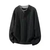 Otoño/Invierno 2026 Nuevo Suéter de Punto de Moda Coreana para Hombre, Falso Dos Piezas, Cuello Semi Alto, Prenda Exterior de Moda, Top de Moda