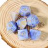 Traje de 7 dados Dados multifacéticos de dos colores Traje de dados Combo de dados con purpurina estrella transfronterizo Juego creativo