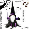 Bestseller transfronterizo sombrero negro de Halloween con murciélago sosteniendo bastón muñeco sin rostro adorno accesorio de decoración para festival
