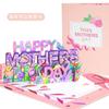 Cross-border Dia das Mães Cartão de Saudação de Graças Bênção 3D Tridimensional Buquê de Flores Advanced Sense Presente Handmade Mother's Small Card