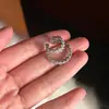 Clipe de Orelha Redondo com Zircônia Banhado a Ouro Real 18K Clipe de Osso de Orelha Sem Furo de Luxo Leve High-End Brinco Moderno Simples Versátil