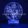 Regalo creativo exclusivo transfronterizo de Star Wars regalo luz de noche LED 3D colorida lámpara de mesa de noche con control remoto táctil