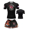 Roupas de Muay Thai Camiseta Cabeça de Tigre Luta MMA UFC Artes Marciais Mistas Boxe Esportes Sanda Roupas de Treinamento Fitness Tendência