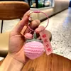 Colgante de peluche tejido a crochet cosas buenas suceden lana tejida a mano Caqui bueno Caqui suceden llavero para bolso accesorios pequeños
