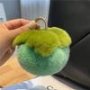 Llavero de Caqui de Peluche al por Mayor Lindo Colgante Mao Mao Adornos Colgantes Bola de Pelo de Conejo Rex Imitación Cosas Buenas Suceden Colgante de Peluche