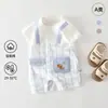 Mameluco de manga corta para bebé niña Verano Delgado Ropa para bebé Ropa para niña para salir Algodón puro Clase A Ropa para gatear para recién nacidos