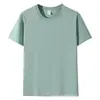 Camiseta deportiva de verano personalizada para hombre, de manga corta, ligera y transpirable, camiseta de algodón de color liso, manga media, corte holgado, con texto impreso