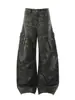 Pantalones Casuales de Trabajo Camuflaje Retro Verano 2025 High Street Hip-Hop Holgados Acampanados para Mujer Tendencia