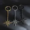 Diseño Personalizado Geométrico Europeo y Americano Colgante de Estrella de Ocho Puntas Llavero Conjunto Colgante Versátil para Ropa Accesorios