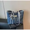 Bolso de Mezclilla Transfronterizo para Mujer, Gran Capacidad, Nuevo Estilo Primavera 2026, Bolso de Hombro Versátil, Bolso Tote Casual para el Trabajo