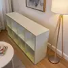 Gabinete, mueble de almacenamiento, estantería, estante de almacenamiento, estantería de piso, mueble de almacenamiento, estante de niveles, mueble bajo de ocho compartimentos, gabinete de rejilla