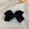 Pinza para el Cabello con Lazo de Color Cremoso Brillante Francés Satinada para Flequillo Lateral Rizado Nuevo 2025