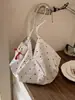 Bolso de lona con estampado floral de lunares estilo coreano modelo nuevo 2026 bolso tote de gran capacidad bolso de hombro estilo casual