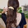 Accesorios para el cabello con pinzas de resorte geométricas lisas de metal transfronterizo de Europa y Estados Unidos, accesorios para el cabello de moda simples, pinzas para el cabello laterales, pinzas para el cabello con cola de caballo