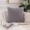 Funda de Almohada de Tafetán y Terciopelo Moderna Minimalista Doble Cara Cojín de Felpa para Lanzar de Otoño e Invierno Reposacabezas de Cama Soporte Lumbar Cojín para Sofá de Sala de Estar