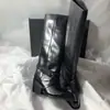 Elegante bota de cano alto 2026 novo estilo moderna e estilosa versátil salto grosso bota de calça com fivela de cinto moda slip-on bota longa